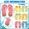 12 Pcs Summer Tiered Tray Decor Summer Decorations for Home Flip Flop Tiered Tray Decor Set Beach Hawaii Slippers Wooden Tabletop Signs Summer Flip Flop Decorations for Home Kitchen Table (Colorful)